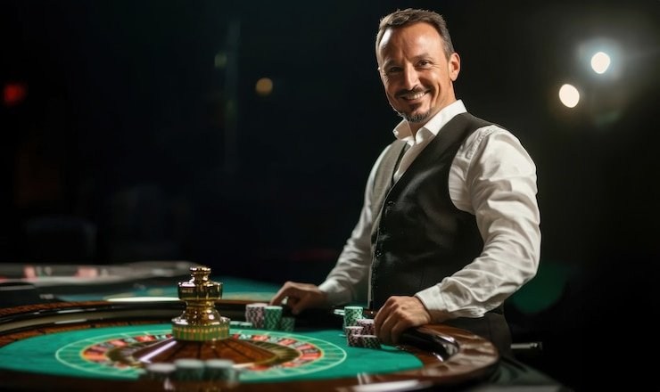 Live dealer at Spadegaming blackjack table on spvtoto 1 mobile app